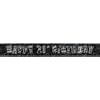 Black Glitz Happy 21st Birthday 12 Feet Party Banner