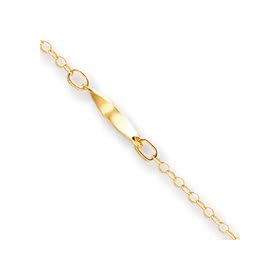 14k Fancy Anklet - 10 Inch - Lobster Claw by