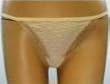 Ladies Yisilan Lace Trimmed Textured Nylon/Lycra Thong Bikini in Choice of 6 Colors. One Size Fits Most (OSFM)
