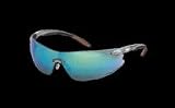 Bacou-Dalloz Harley-Davidson 800 Series Safety Glass With Silver Frame And Blue Mirror Lens