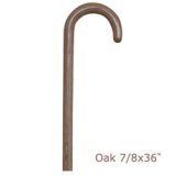 Hard Wooden 7/8x36 Inches Canes, Oak Color - 6 / Box