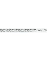 4.5mm White Gold Figaro Chain 18"