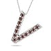 Initial Pendant - 0.26 Ct Red Diamond \'V\' Initial Pendant