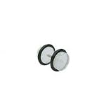 Single Surgical Steel Fake Plug with White Glow in The Dark Acrylic Ends, Fake 0 Gauge, 16g Wire, 1/2 Length