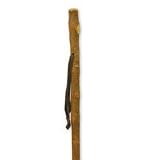 Iron Wood Hiking Staff With Leather Strap Brown