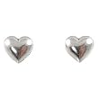 Small Heart Stud Earrings in Sterling Silver, #2515