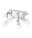 Eglo Lighting 30617A Donori - Four Light Track, Chrome Finish with Clear/Satin Glass