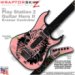 PS2 Guitar Hero II (2) Kramer Guitar Big Kiss Black on Pink WraptorSkinz TM Faceplate Skin by TuneTattooz TM