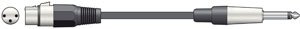 MICROPHONE CABLE (3 METRE) (BLACK) / JACK TO XLR (FEMALE)