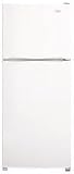 Whirlpool ET0MSRXTQ 9.7 cu. ft. Top-Freezer Refrigerator with 2 Wire Shelves, Clear Humidity-Controlled Crisper and Reversible Door Swing: White-on-White