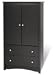 Montery 2 Drawer Amoire In Black Finish By Prepac Furniture