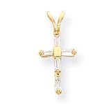 14k CZ (Cubic Zirconia) Cross Necklace