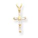 14k CZ (Cubic Zirconia) Cross Necklace