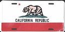 California State Flag License Plate