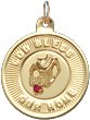 God Bless our Home House on Disc, 14K Gold Charm