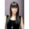 Hair Bangs Clip on in Extensions – Italian Remy 100% Human Hair – #1B Off Black