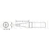 Weller PTA6 0.062 x 0.62 x 600 Deg. PT Series Screwdriver Tip for TC201 Series Iron