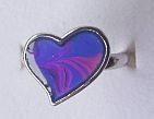 Mood Ring Heart Shaped with colour coded chart - adjustable to fit different size of fingers - from Spiritual Gifts. Usually dispatched within 2 working days.