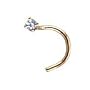 Genuine Diamond prong set nose jewelry in 14 karat NICKEL FREE white gold.