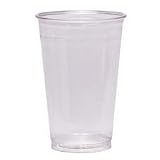 Clear plastic pete cups, wise size pack, 16 oz. size, 500/carton