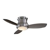 Minka-Aire Fans F519-WH 52 Concept II Contemporary Flush Mount White Ceiling Fan w/ Light & Remote