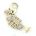 Trumpet, 14K Gold Diamond Charm