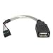 StarTech USB A to USB Motherboard 4-Pin Header F/F 2.0 Cable, 6" (USBMBADAPT)