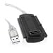 Serial ATA (SATA) or IDE 2.5 and 3.5 to USB 2.0 Cable Adapter Converter with Auto Backup Button Full 2A Power Supply