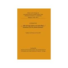 Berichte aus den Sitzungen der Joachim Jungius-Gesellschaft der Wissenschaften e.V., Hamburg: "... Aber ich sorge mich so um mein Kind...": Heft 2