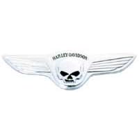 Decorative Medallion Skull with Wings Chrome Decorative Medallion - Skull with Wings-Chrome