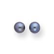 Sardelli - 14k White Gold 4mm Black Cultured Pearl Earrings