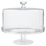 Luigi Bormioli Gallerie 11-Inch Footed Cake Plate with Dome