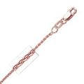 14k Rose Gold Round 20 Inch X 1.4 mm Wheat Chain Necklace - O Ring Clasp