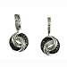 14K White Gold Diamond and Brown Diamond Earring