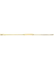 Clevereves 14K Yellow Gold Bracelet Youth 6" Rectangle I.D. Cuban Brac