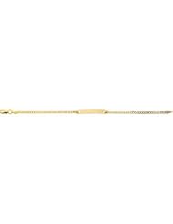 14K Yellow Gold Bracelet Youth 6" Rectangle I.D. Cuban Brac