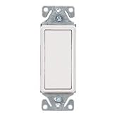 Decor Momentry Contact Rocker Switch, White