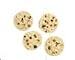 Dollhouse Miniature Set of 4 Chocolate Chip Cookies