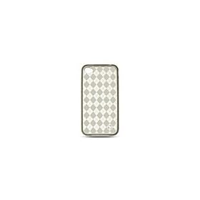 Premium TPU Flexi Argyle Gel Skin for Apple iPhone4, 4th Generation, 4th Gen Flexible See Thru Skin, Smoke Checkers Plaid Print