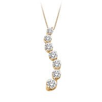 14kt Yellow Journey Diamond Pendant