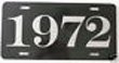 1972 YEAR LICENSE PLATE