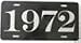 1972 YEAR LICENSE PLATE