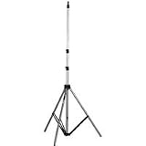 Giottos 8' Air Cushioned Lightstand with Reversible 1/4 and 3/8 Mounting Stud, Chrome.