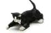 Miniature Black & White Tuxedo Shorthair Resin Cat