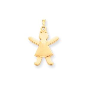 14k girl Charm by