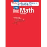 Holt Middle School Math: Course 1 - Reading and Writing in the Content Area with Answer... by Holt Rinehart Winston