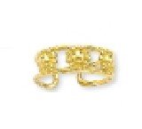 14k Triple Flower Adjustable Toe Ring