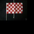 ATV Red and White Checker Safety Flag 5/16 Pole with Mounting Bolt