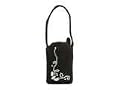 Nicole Miller Suede Front Flap Universal Cell Phone Carry Case with Hand Strap, Black with Clear Gems