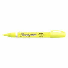Poster Paint Marker, Fine Tip, Quick Drying, Acid Free, Fluorescent Yellow SAN36625